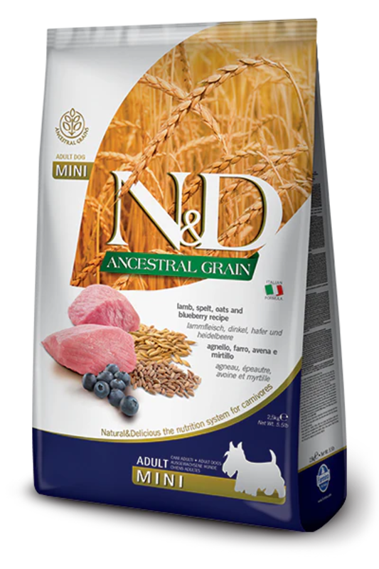 Farmina N&D Ancestral Low Grain Dog Lamb & Blueberry Mini Adult