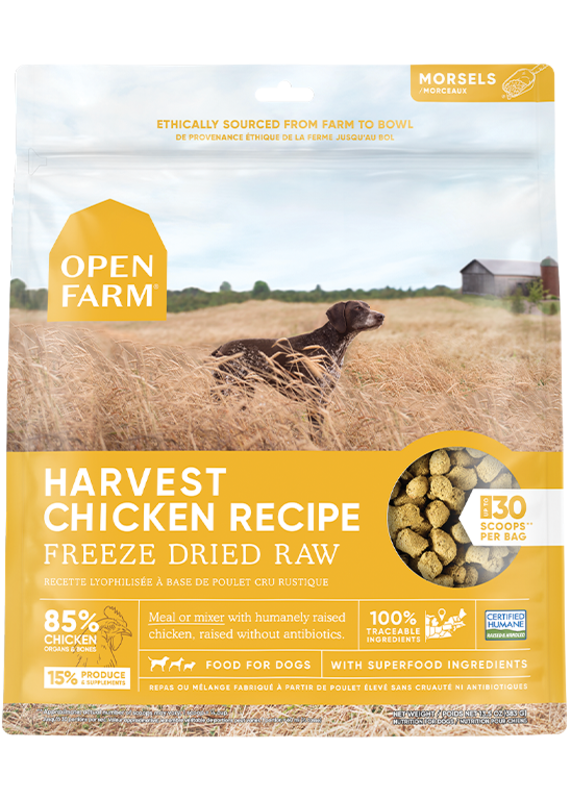 Open Farm Harvest Chicken Freeze-Dried Raw Dog Food 13.5oz