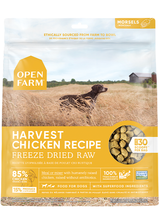 Open Farm HARVEST CHICKEN FREEZE-DRIED RAW DOG FOOD 13.5 OZ