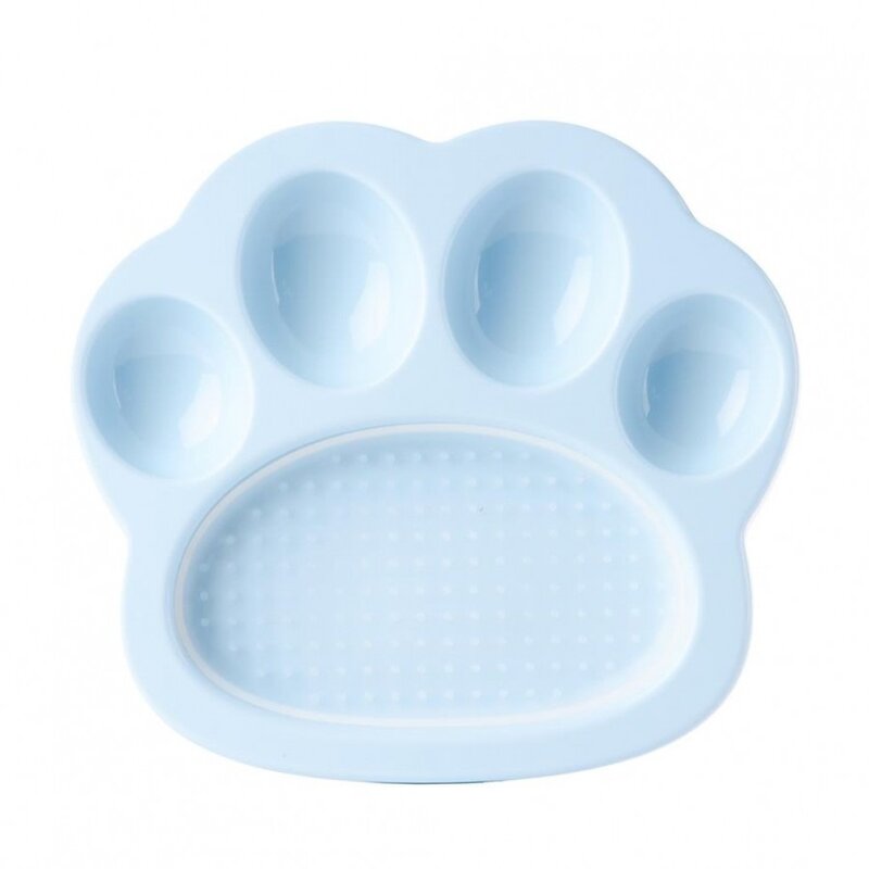 PetDreamHouse Paw 2-In-1 Slow Feeder Dish & Lick Pad Blue