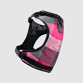 Canada Pooch The Everything Harness Water-Resistant Pink Plaid