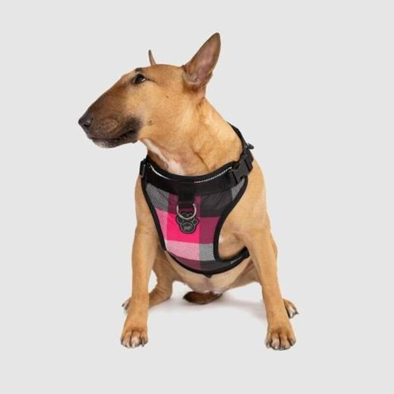 Canada Pooch The Everything Harness Water-Resistant Pink Plaid
