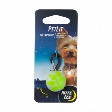 Nite Ize PetLit - Collar Light Lime Paw