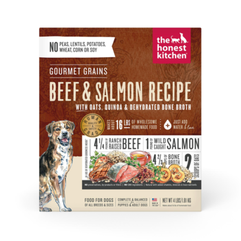 The Honest Kitchen Gourmet Grains Beef & Salmon Recipe 4lbs