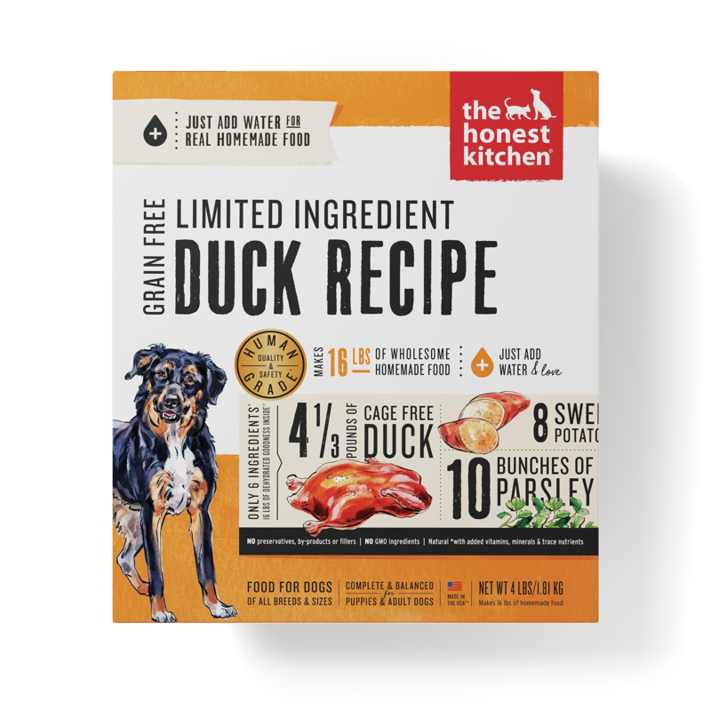 The Honest Kitchen Gourmet Grains Limited Ingredient Duck Recipe 4lbs