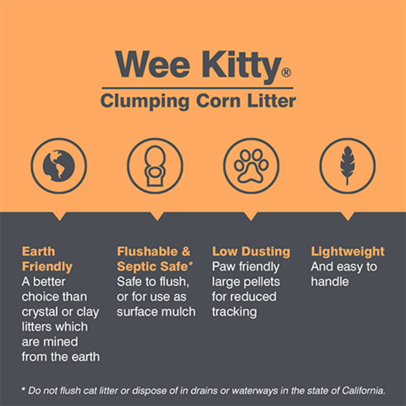 Rufus & Coco Wee Kitty Clumping Cat Litter - Corn