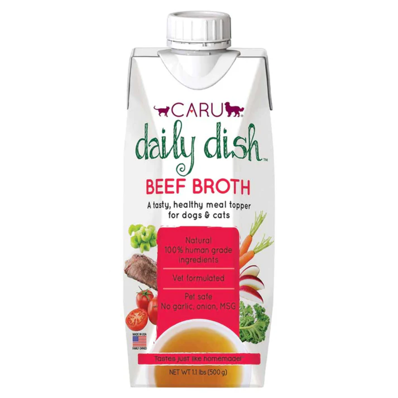Caru Daily Dish Beef Broth for Dogs & Cats 500g