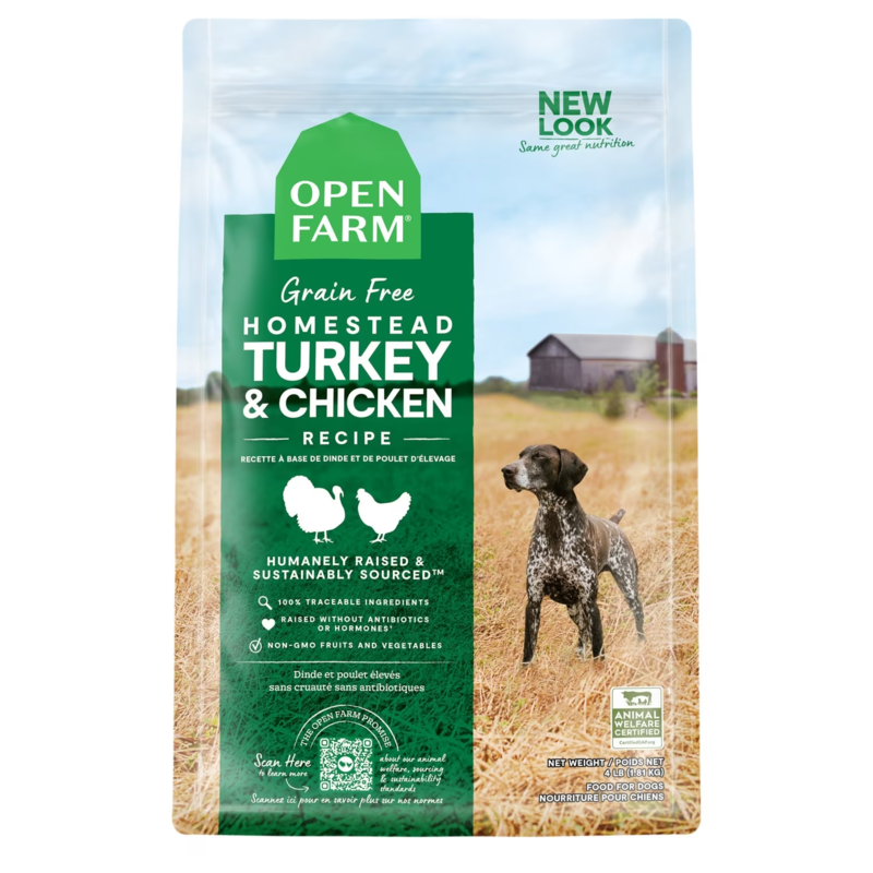 Open Farm Copy of Homestead Turkey & Chicken Dry Dog Food 4.5Ib