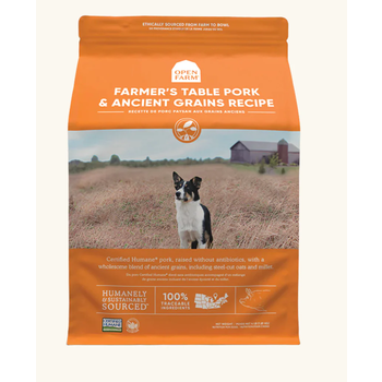 Open Farm Farmer's Table Pork & Ancient Grains Dry Dog Food 22lbs