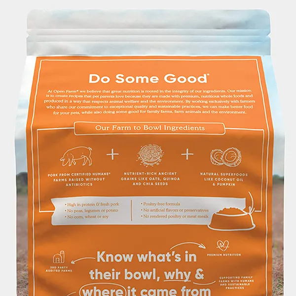 Open Farm Copy of Farmer's Table Pork & Ancient Grains Dry Dog Food