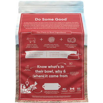 Open Farm Grass Fed beef & Ancient Grains Dry Dog Food 22lbs