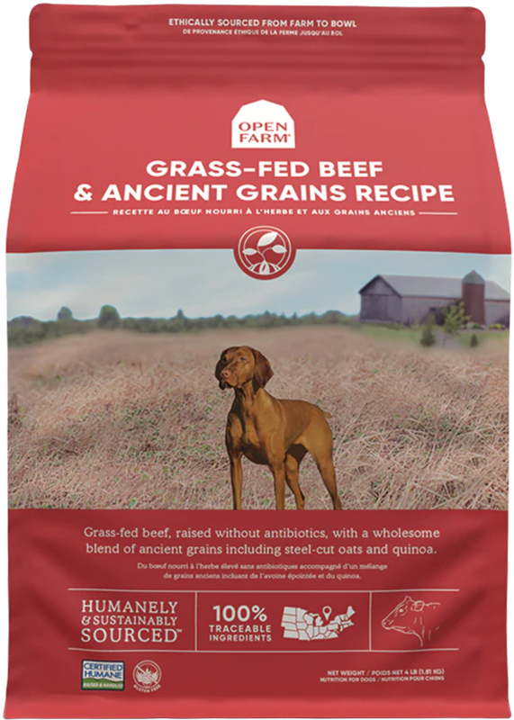 Open Farm Copy of Grass fed beef & Ancient Grains Dry Dog Food 4lbs