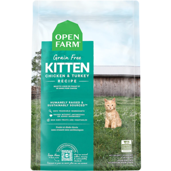 Open Farm Kitten Grain Free Chicken & Turkey Recipe Dry Cat Food 4lb