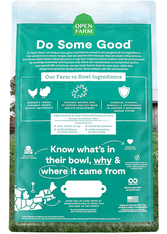 Open Farm Open Farm Grain Free Kitten Chicken & Turkey Recipe Dry Cat Food 4lb