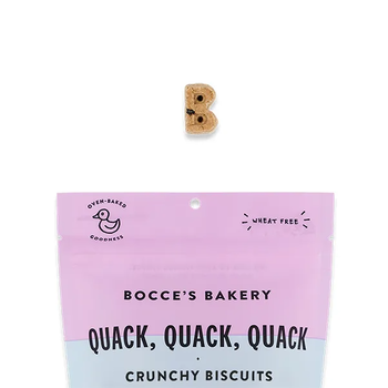 Bocce's Bakery Quack, Quack, Quack Duck & Blueberries Recipe Crunchy Biscuits 5oz