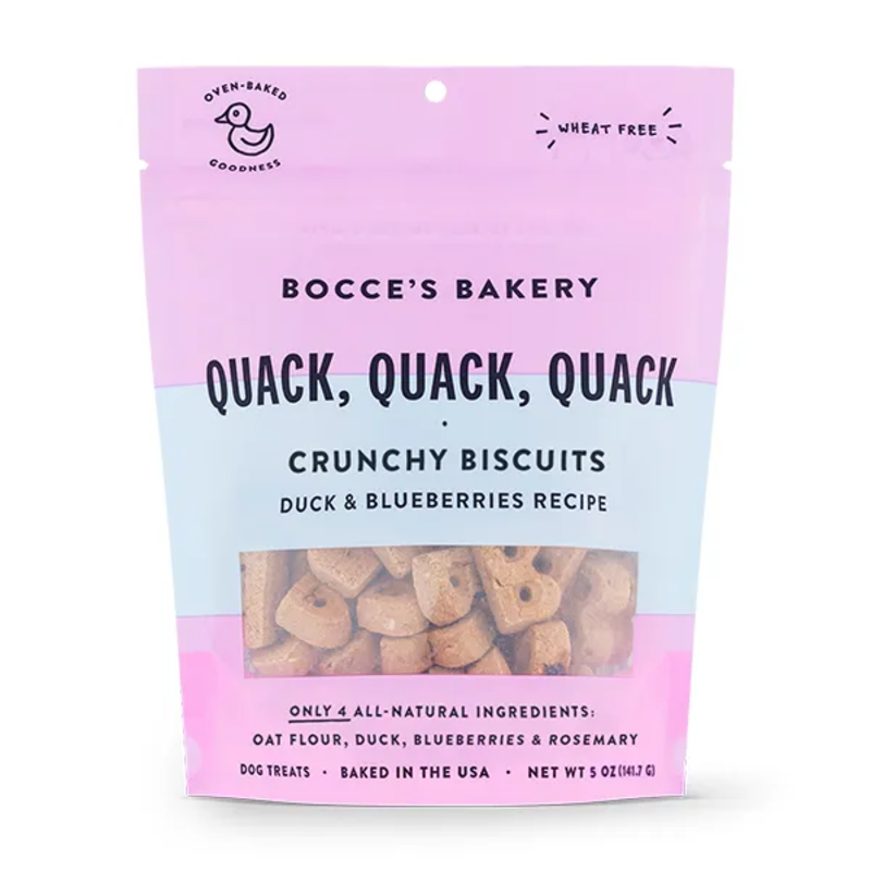 Bocce's Bakery Bocce's Bakery - Quack, Quack, Quack Duck & Blueberries Recipe Crunchy Biscuits for Dogs 5oz