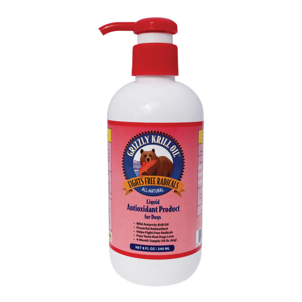 Grizzly Pet Products Antarctic Krill Oil for Dogs & Cats 8oz