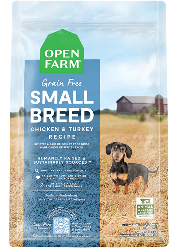Open Farm Small Breed Chicken & Turkey Grain free Dry Dog Food 4 lb