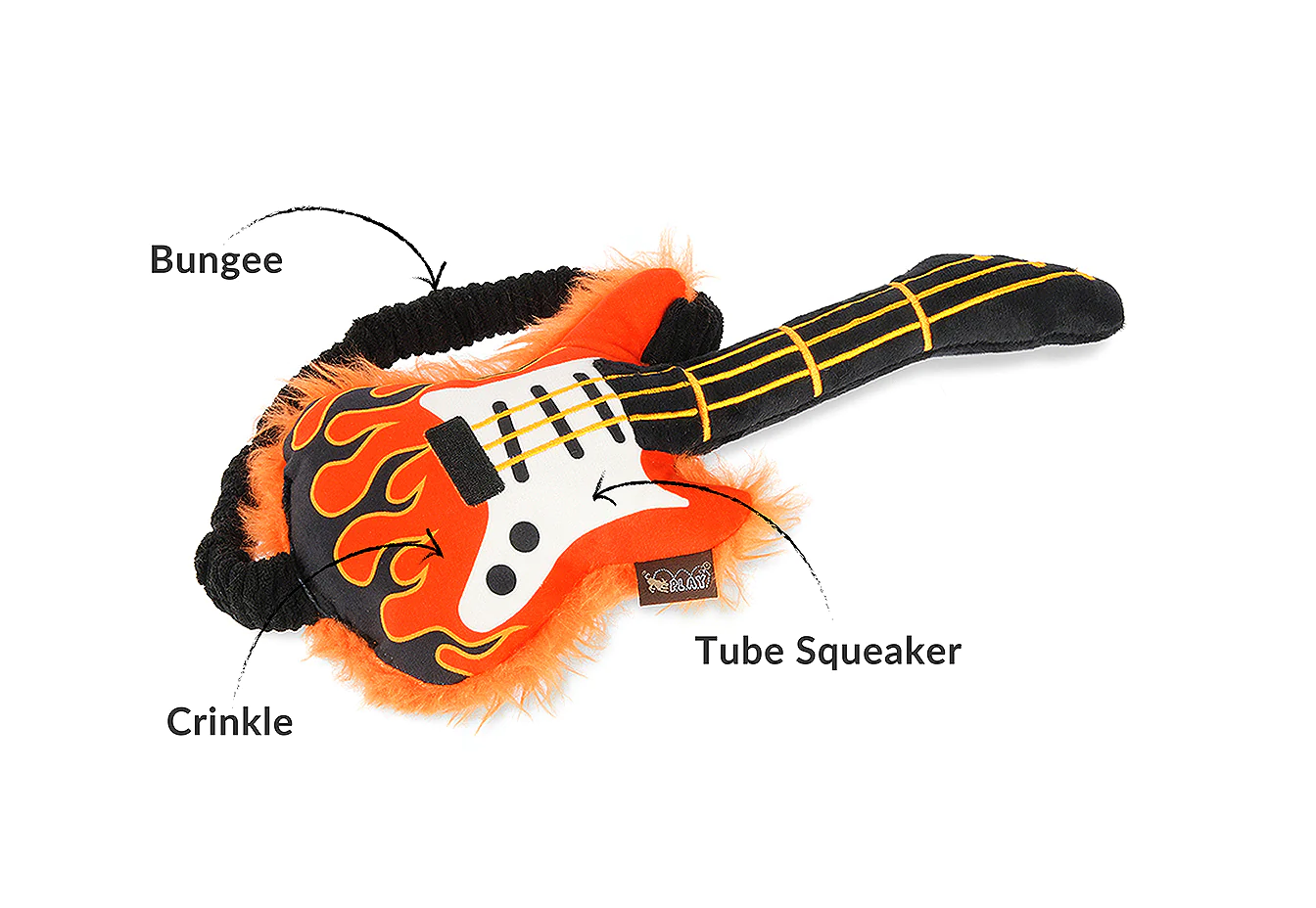 PLAY Rock'n Rollover Electric Guitar Dog Plush Toy