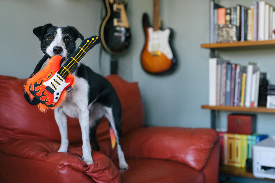 PLAY Rock'n Rollover Electric Guitar Dog Plush Toy