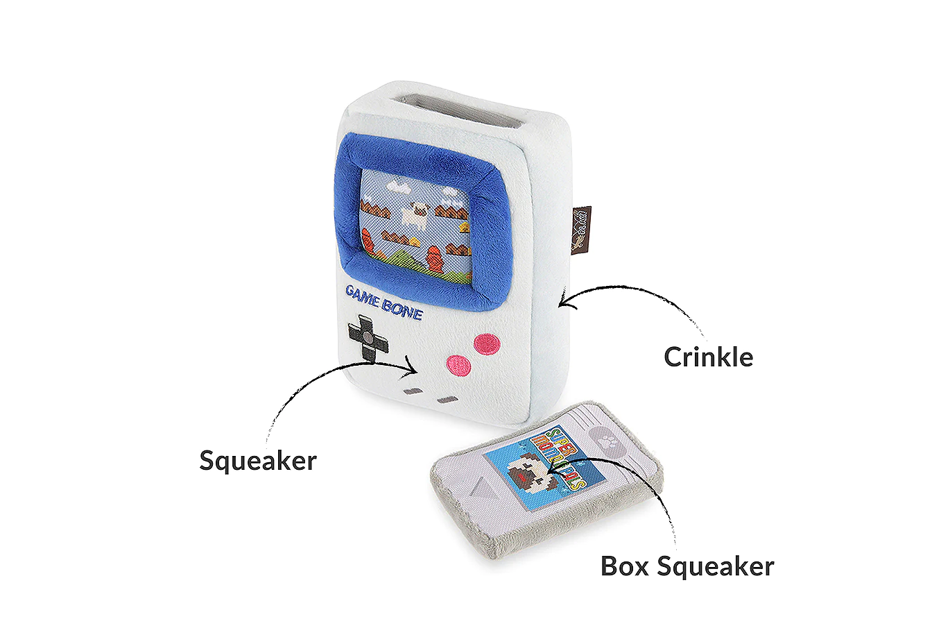 PLAY Game Bone Dog Plush Toy