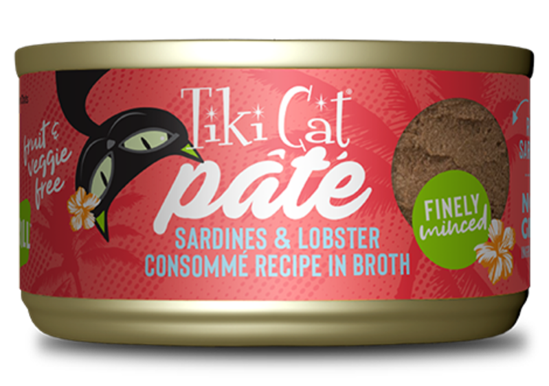 Tiki Cat Grill Pâté Sardines & Lobster Consommé Recipe in Broth Wet Cat Food