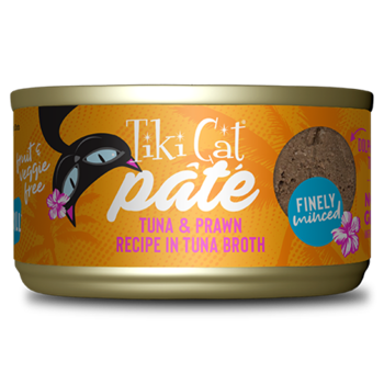 Tiki Cat Grill Pâté Tuna & Prawn Recipe in Tuna Broth Wet Cat Food