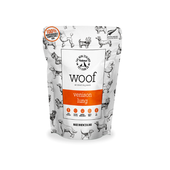 The New Zealand Natural Pet co. Woof dried Venison lung 50gr
