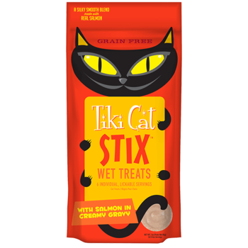 Tiki Cat Salmon in Creamy Gravy Stix Cat Treat 3oz