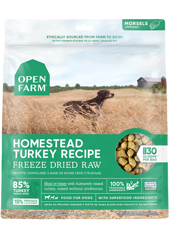 Open Farm Homestead Turkey Recipe Freeze-Dried Raw