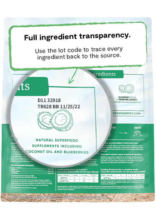 Open Farm Homestead Turkey Recipe Freeze-Dried Raw