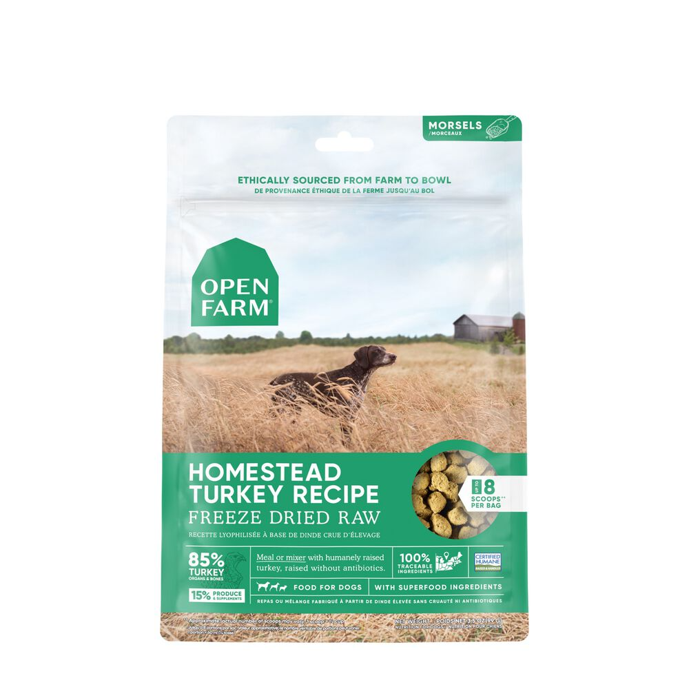Open Farm Homestead Turkey Recipe Freeze-Dried Raw
