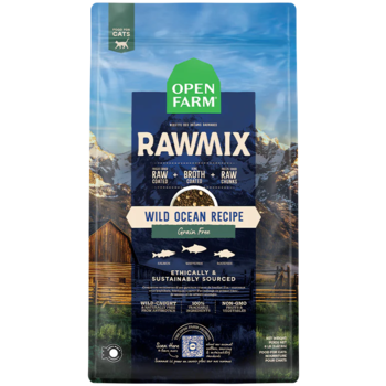 Open Farm RawMix Wild Ocean Nourriture sèche pour chats sans céréales ni légumineuses