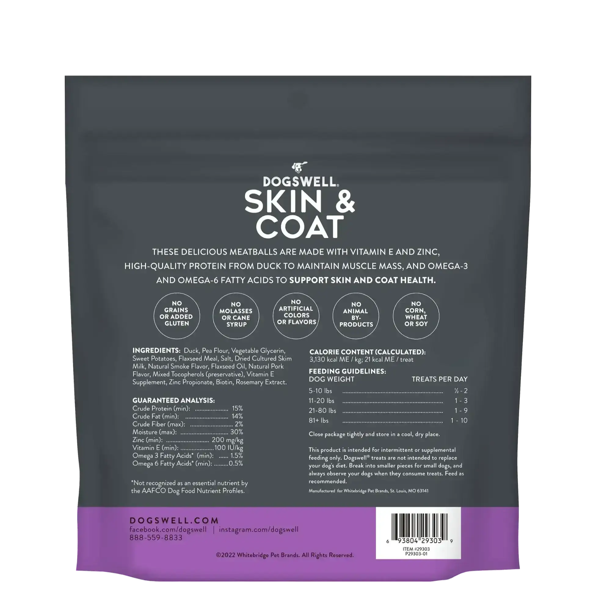 Dogswell Meatballs Skin & Coat Duck Recipe For Dogs