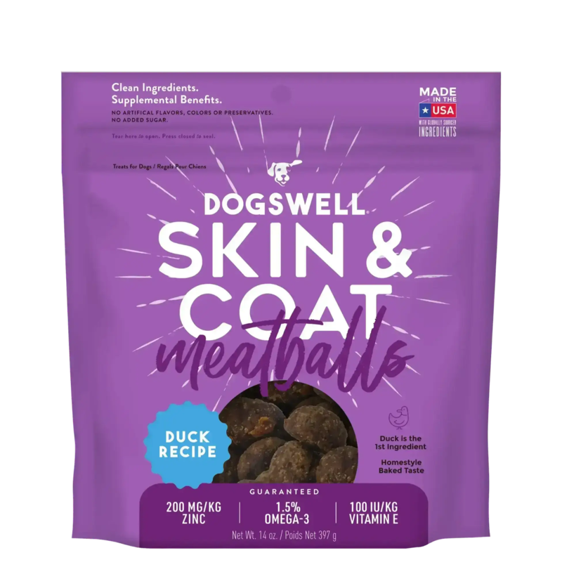 Dogswell Meatballs Skin & Coat Duck Recipe For Dogs