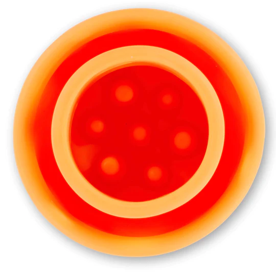 Messy Mutts Puzzle n' Play Mushroom Dog Toy 4" Orange