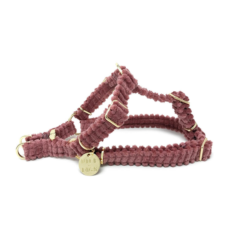 Nice Digs Jumbo Cord Dog Harness Dusk