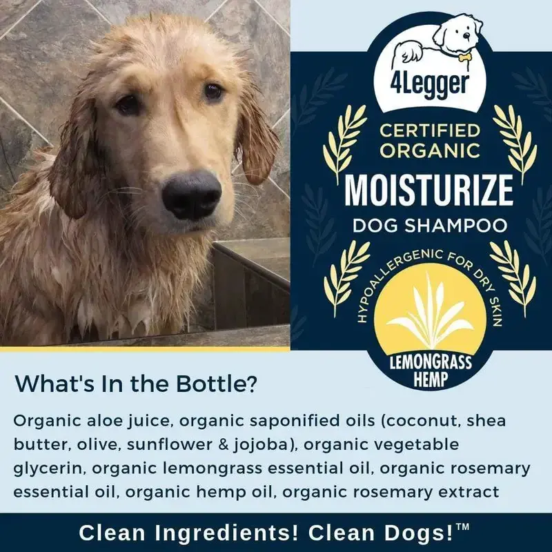 4 Legger Certified Organic Dog Shampoo 8oz