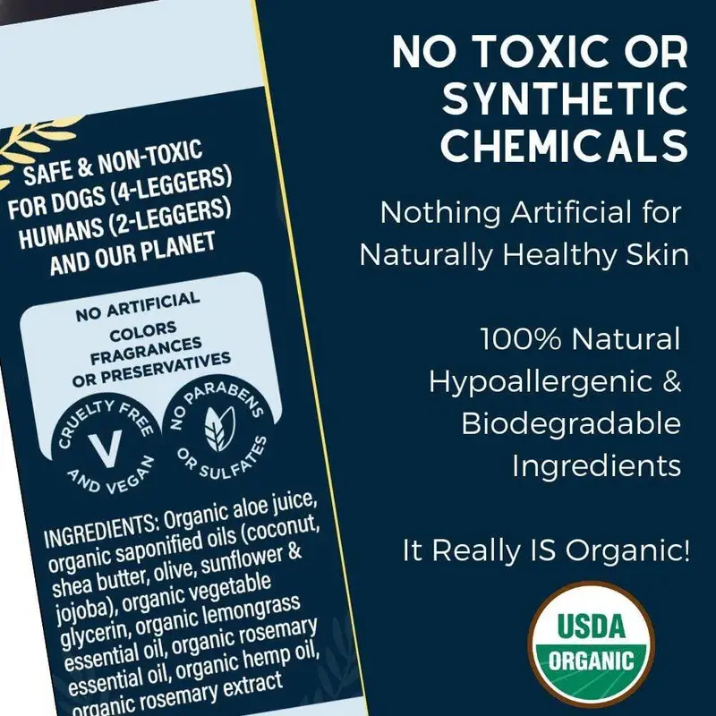 4 Legger Certified Organic Dog Shampoo 8oz