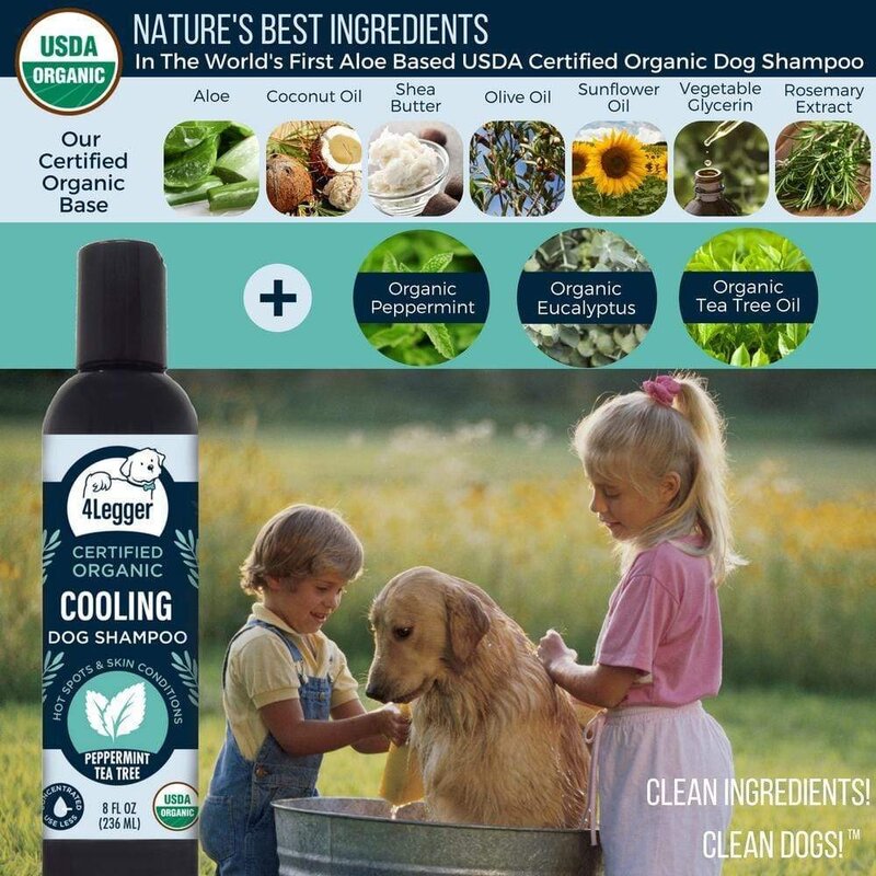 4 Legger Certified Organic Dog Shampoo 8oz