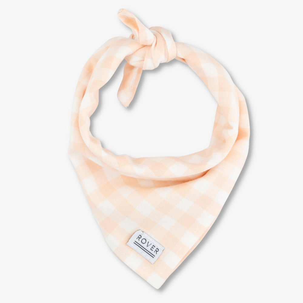 The Rover Boutique Blush Gingham Dog Bandana
