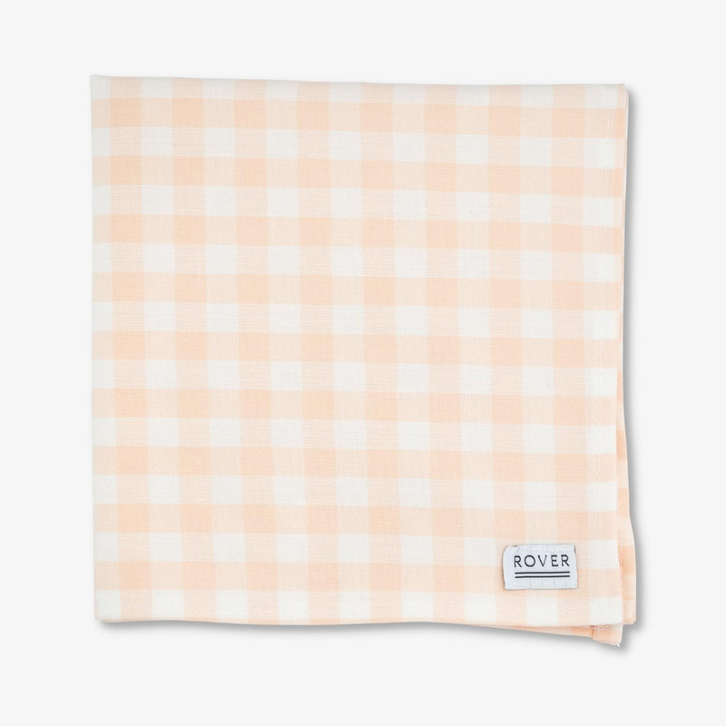 The Rover Boutique Blush Gingham Dog Bandana