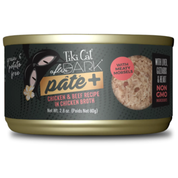 Tiki Cat Cat After Dark Pâté+ Chicken & Beef Recipe 2.8oz