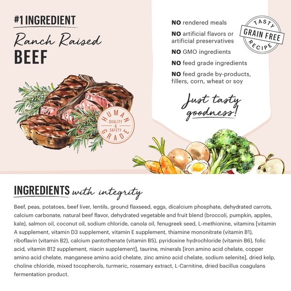 The Honest Kitchen Grain Free Beef Clusters For Small Breeds - 10lbs