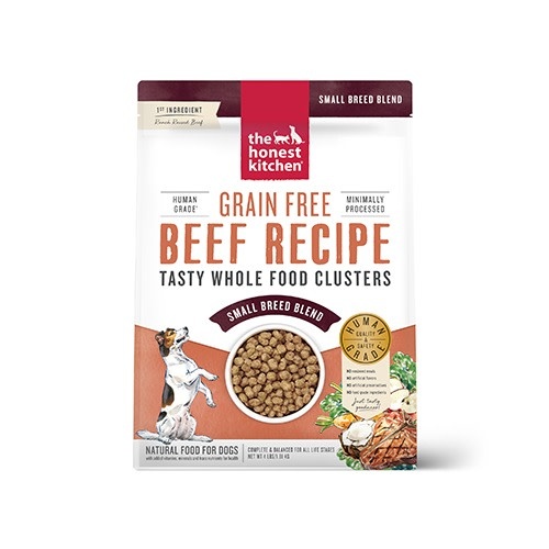 The Honest Kitchen Food Clusters Grain Free Small Breed Beef Recipe 4lbs