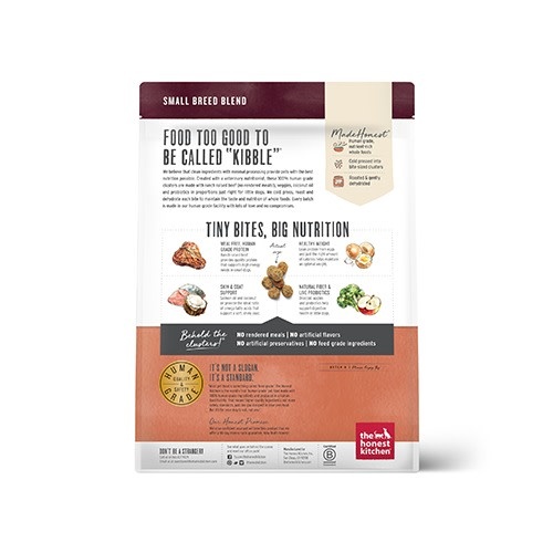 The Honest Kitchen Food Clusters Grain Free Small Breed Beef Recipe 4lbs