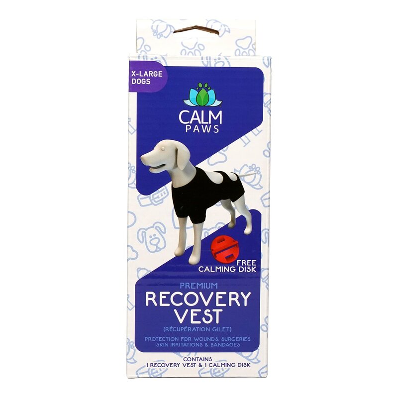 Calm Paws Recovery Vest With Dog Calming Disc