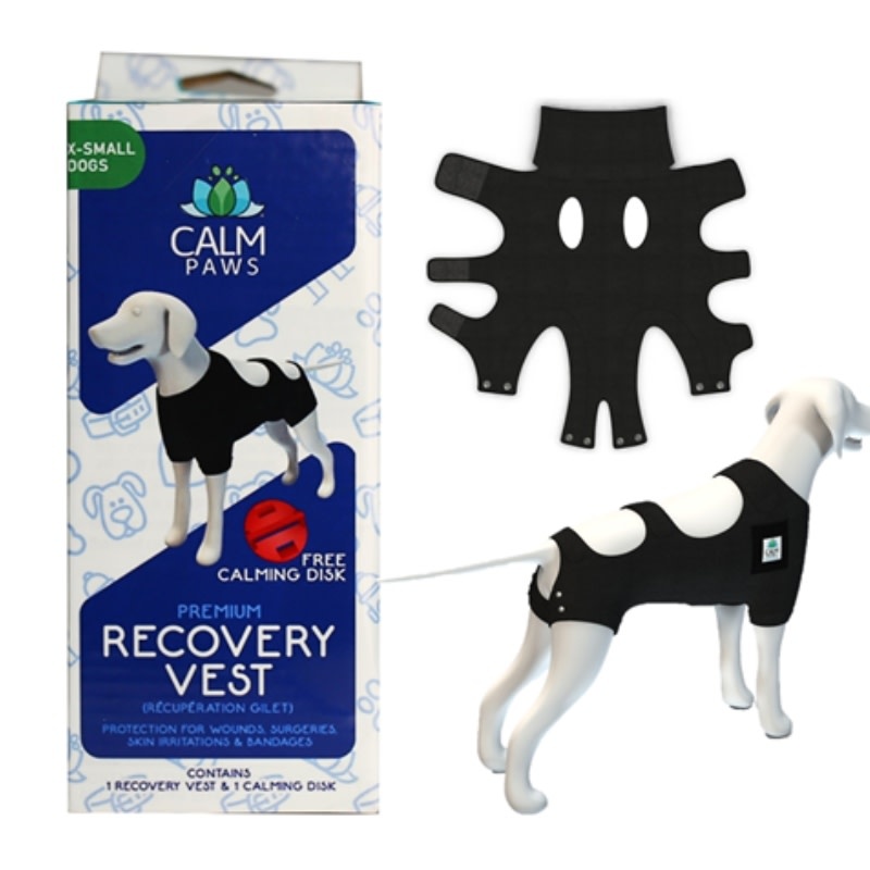 Calm Paws Recovery Vest With Dog Calming Disc