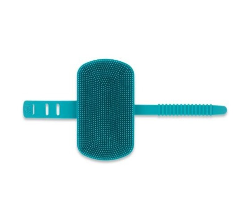 Messy Mutts Silicone Dual Sided Grooming Brush - Blue