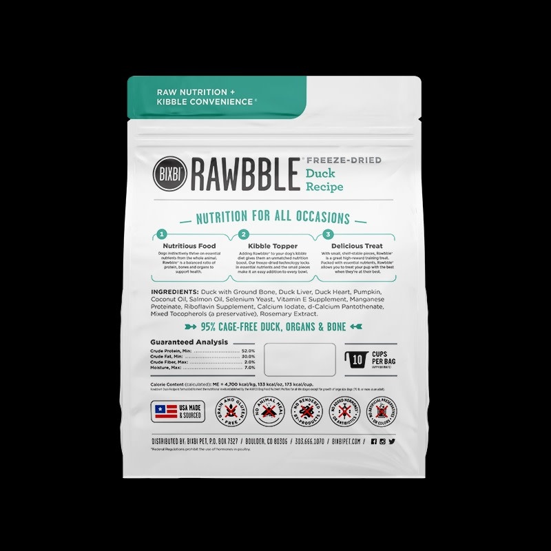 Rawbble Rawbble Freeze Dried Duck dog